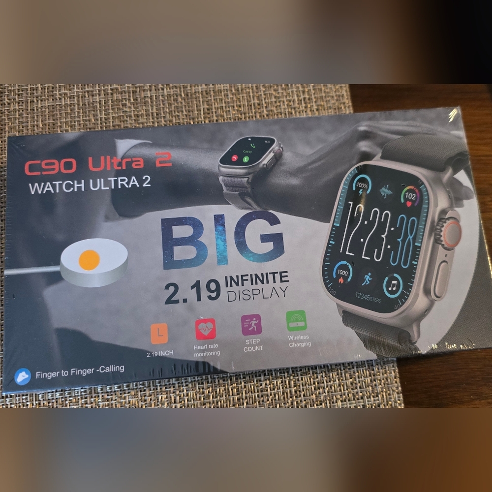 NIB C90 Ultra 90 BIG Smart Watch with 2.19" Infinite Display